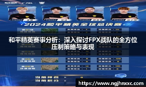和平精英赛事分析：深入探讨FPX战队的全方位压制策略与表现