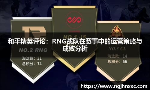和平精英评论:RNG战队在赛事中的运营策略与成败分析