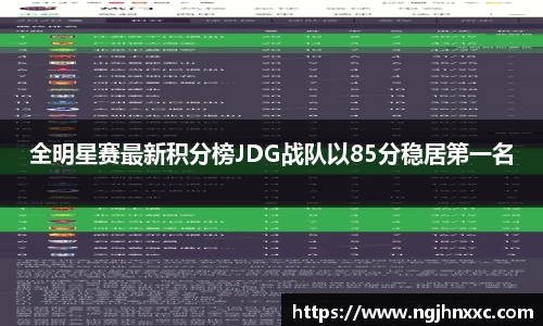 全明星赛最新积分榜JDG战队以85分稳居第一名